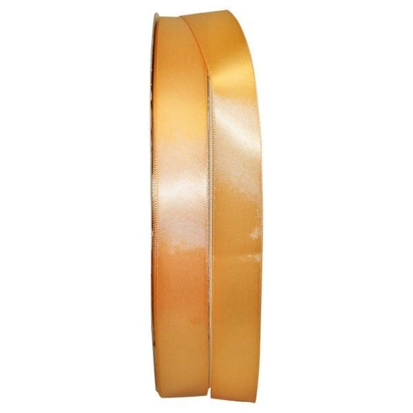 0.875 in. 100 Yards Double Face Satin Ribbon, Gold, Reliant Ribbon, Mfr#: 4950-035-05C